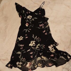 Floral Black Dress